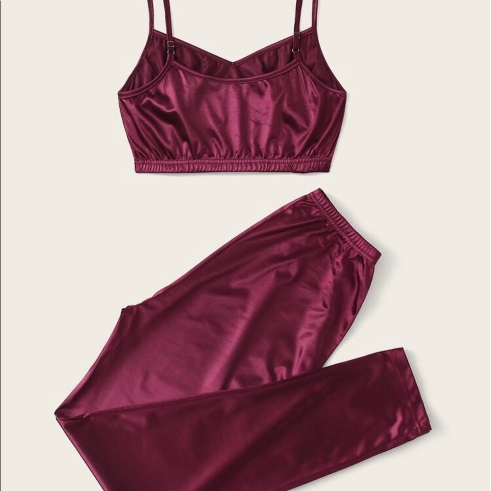 Crop Cami Top With Pants PJ Set